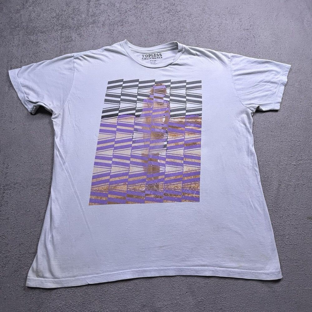 Topless California T-Shirt Mens XL Graphic Abstract Surf Skate